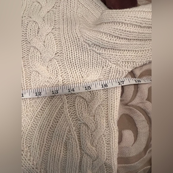 💥REDUCED💥Moon River Women's Long Sleeve Cable Sweater Dress, cream  small NWOT - Picture 6 of 10